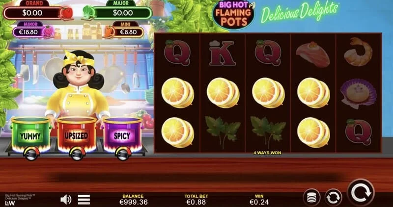 Big Hot Flaming Pots Delicious Delights – vinnande kombination i grundspelet
